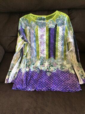 180 Degrees Long Sleeve Sheer Top